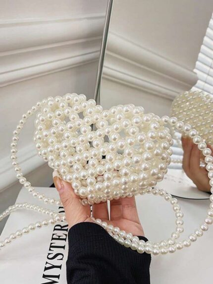 Heart of Pearls Crossbody Bag